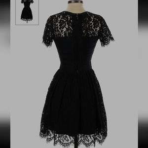 💎French Connection NEW Women's Shana Spotlight Lace Tulle Short Sleeve Dress